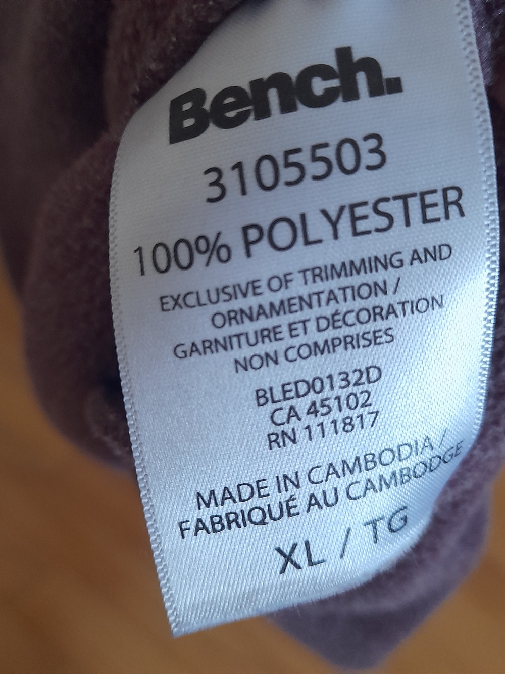 Bench Purple Cowl-Neck Pullover Hoodie - Picture 4 of 5